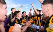 23 October 2022; Aaron Griffin of Ballyea, 15, celebrates with teammates after his side's victory in the Clare County Senior Club Hurling Championship Final match between Ballyea and Éire Óg Ennis at Cusack Park in Ennis, Clare. Photo by Piaras Ó Mídheach/Sportsfile