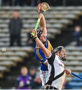 23 October 2022; Sean McAdams of Kilruane Mac Donaghs in action against Tadgh Gallagher of Kiladangan during the Tipperary County Senior Club Hurling Championship Final match between Kilruane MacDonaghs and Kiladangan at Semple Stadium in Thurles, Tipperary. Photo by Eóin Noonan/Sportsfile