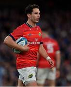 22 October 2022; Joey Carbery of Munster during the United Rugby Championship match between Leinster and Munster at Aviva Stadium in Dublin. Photo by Brendan Moran/Sportsfile