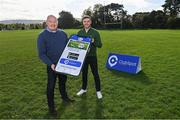 24 October 2022; In attendance at the announcement of ClubSpot’s recent initiative which will see an investment worth up to €250,000 in Irish grassroots GAA sports, at Ballyboden St Enda’s pitch in Dublin, are, ClubSpot Strategic Advisor Bernard Jackman, left, and ClubSpot Founder John Hyland. Photo by Ramsey Cardy/Sportsfile