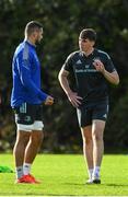 24 October 2022; Max Deegan and Charlie Tector during a Leinster rugby squad training at UCD in Dublin. Photo by Harry Murphy/Sportsfile