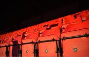 24 October 2022; A general view of the seats at Tolka Park before the SSE Airtricity League Premier Division match between Shelbourne and UCD at Tolka Park in Dublin. Photo by Tyler Miller/Sportsfile