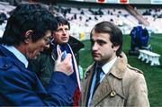 20 March 1982; French coach Jacques Fouroux is interviewed before the Five Nations Rugby Championship match between France and Ireland at Parc de Princes in Paris, France. Photo by Ray McManus/Sportsfile