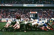 20 March 1982; A general view of a scrum during the Five Nations Rugby Championship match between France and Ireland at Parc de Princes in Paris, France. Photo by Ray McManus/Sportsfile