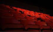 24 October 2022; A general view of the seats at Tolka Park before the SSE Airtricity League Premier Division match between Shelbourne and UCD at Tolka Park in Dublin. Photo by Tyler Miller/Sportsfile