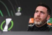 26 October 2022; Manager Stephen Bradley during a Shamrock Rovers press conference at Tallaght Stadium in Dublin. Photo by Eóin Noonan/Sportsfile
