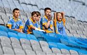27 October 2022; St Mary's BNS players, from left, Cillian Quinn, Michael Delahunty, Sean Madigan and Tom O'Brien during day one of the Allianz Cumann na mBunscoil Football Finals at Croke Park in Dublin. Photo by Eóin Noonan/Sportsfile