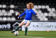 27 October 2022; Darcie McNeill of Northern Ireland before the 2022/23 UEFA Women's U17 European Championship Qualifiers Round 1 match between Republic of Ireland and Northern Ireland at Seaview in Belfast. Photo by Ben McShane/Sportsfile