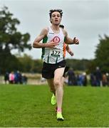 16 October 2022; Eoin Richards of St Coca's AC, Kildare, competing in the junior men's 6000m during the Autumn Open International Cross Country Festival at the Sport Ireland Campus in Dublin. Photo by Sam Barnes/Sportsfile