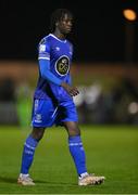 26 October 2022; Junior Quitirna of Waterford during the SSE Airtricity League First Division play-off semi-final first leg match between Treaty United and Waterford at Markets Field in Limerick. Photo by Seb Daly/Sportsfile