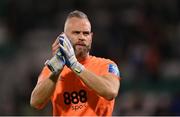 27 October 2022; Shamrock Rovers goalkeeper Alan Mannus after the UEFA Europa Conference League group F match between Shamrock Rovers and Gent at Tallaght Stadium in Dublin. Photo by Seb Daly/Sportsfile