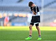 28 October 2022; Dominik Kwasny of Rolestown NS after his side's defeat to Donabate Portrane during day two of the Allianz Cumann na mBunscoil Football Finals at Croke Park in Dublin. Photo by Eóin Noonan/Sportsfile