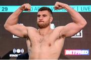 28 October 2022; Johnny Fisher during weigh-ins, at The Drum Wembley, ahead of his heavyweight bout against Dominik Musil, on Saturday night at the OVO Arena Wembley in London, England. Photo by Stephen McCarthy/Sportsfile