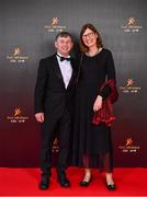 28 October 2022; Paul Walsh and Emma Walsh of PwC on arrival at the PwC All-Stars Awards 2022 at the Convention Centre in Dublin. Photo by Sam Barnes/Sportsfile