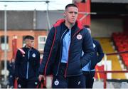 28 October 2022; Jack Moylan of Shelbourne before the SSE Airtricity League Premier Division match between Shelbourne and Drogheda United at Tolka Park in Dublin. Photo by Tyler Miller/Sportsfile