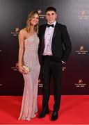 28 October 2022; Ciarán Joyce of Cork and Gráinne Lynch on arrival at the PwC All-Stars Awards 2022 at the Convention Centre in Dublin. Photo by Brendan Moran/Sportsfile