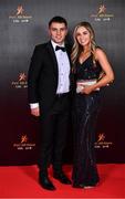 28 October 2022; Seán Powter of Cork and Rebecca Sheehan on arrival at the PwC All-Stars Awards 2022 at the Convention Centre in Dublin. Photo by Sam Barnes/Sportsfile