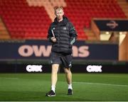 28 October 2022; Leinster head coach Leo Cullen before the United Rugby Championship match between Scarlets and Leinster at Parc Y Scarlets in Llanelli, Wales. Photo by Harry Murphy/Sportsfile