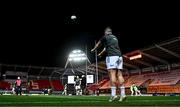 28 October 2022; John McKee of Leinster warms up before the United Rugby Championship match between Scarlets and Leinster at Parc Y Scarlets in Llanelli, Wales. Photo by Harry Murphy/Sportsfile