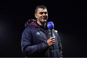 28 October 2022; Drogheda United manager Kevin Doherty speaks to the media before the SSE Airtricity League Premier Division match between Shelbourne and Drogheda United at Tolka Park in Dublin. Photo by Tyler Miller/Sportsfile