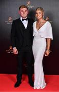 28 October 2022; Mikey Butler of Kilkenny and Michelle Donnelly on arrival at the PwC All-Stars Awards 2022 at the Convention Centre in Dublin. Photo by Sam Barnes/Sportsfile