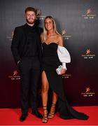 28 October 2022; Séamus Flanagan of Limerick and Laura Carey Flanagan on arrival at the PwC All-Stars Awards 2022 at the Convention Centre in Dublin. Photo by Sam Barnes/Sportsfile