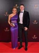 28 October 2022; Gareth McKinless of Derry and Niamh Quinn on arrival at the PwC All-Stars Awards 2022 at the Convention Centre in Dublin. Photo by Sam Barnes/Sportsfile