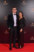 28 October 2022; Ethan Rafferty of Armagh and Danielle McKee on arrival at the PwC All-Stars Awards 2022 at the Convention Centre in Dublin. Photo by Brendan Moran/Sportsfile
