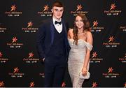 28 October 2022; Sean O’Shea of Kerry and Molly O'Brien on arrival at the PwC All-Stars Awards 2022 at the Convention Centre in Dublin. Photo by David Fitzgerald/Sportsfile