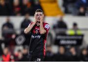 28 October 2022; James McManus of Bohemians reacts during the SSE Airtricity League Premier Division match between Dundalk and Bohemians at Casey's Field in Dundalk, Louth. Photo by Seb Daly/Sportsfile