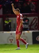 28 October 2022; Sean Boyd of Shelbourne celebrates after scoring his side's third goal during the SSE Airtricity League Premier Division match between Shelbourne and Drogheda United at Tolka Park in Dublin. Photo by Tyler Miller/Sportsfile