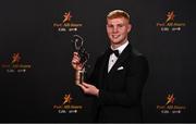 28 October 2022; Kilkenny hurler Adrian Mullen with his PwC All-Star award at the PwC All-Stars Awards 2022 at the Convention Centre in Dublin.  Photo by Sam Barnes/Sportsfile