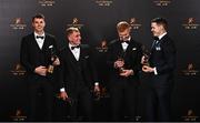 28 October 2022; Kilkenny hurlers, from left, Huw Lawlor, Mikey Butler, Adrian Mullen and TJ Reid with their PwC All-Star awards at the PwC All-Stars Awards 2022 at the Convention Centre in Dublin.  Photo by Sam Barnes/Sportsfile