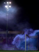 28 October 2022; Drogheda United supporters throw a flare on the pitch before the SSE Airtricity League Premier Division match between Shelbourne and Drogheda United at Tolka Park in Dublin. Photo by Tyler Miller/Sportsfile