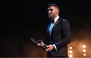 28 October 2022; Damien Comer of Galway with his PwC All-Star award during the PwC All-Stars Awards 2022 show at the Convention Centre in Dublin. Photo by Ramsey Cardy/Sportsfile