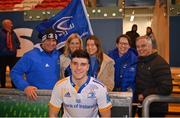 28 October 2022; Ben Brownlee of Leinster with his family after making his debut in the United Rugby Championship match between Scarlets and Leinster at Parc Y Scarlets in Llanelli, Wales. Photo by Harry Murphy/Sportsfile