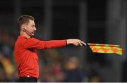 27 October 2022; Assistant referee Maximilian Weiss during the UEFA Europa Conference League group F match between Shamrock Rovers and Gent at Tallaght Stadium in Dublin. Photo by Seb Daly/Sportsfile