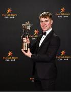 28 October 2022; PwC GAA/GPA Young Footballer of the Year Jack Glynn of Galway with his PwC Young Player of the Year award at the PwC All-Stars Awards 2022 at the Convention Centre in Dublin. Photo by Sam Barnes/Sportsfile