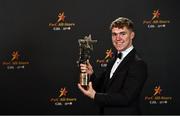 28 October 2022; PwC GAA/GPA Young Footballer of the Year Jack Glynn of Galway with his PwC Young Player of the Year award at the PwC All-Stars Awards 2022 at the Convention Centre in Dublin. Photo by Sam Barnes/Sportsfile