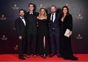 28 October 2022; Guests, from left, Neil Currie, John Aherne, Tracey Lynch, Eóin Ó Suileabháin and Jenny Kelly on arrival at the PwC All-Stars Awards 2022 at the Convention Centre in Dublin. Photo by Sam Barnes/Sportsfile