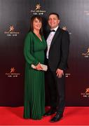 28 October 2022; Áine and Colm Lyons on arrival at the PwC All-Stars Awards 2022 at the Convention Centre in Dublin. Photo by Brendan Moran/Sportsfile