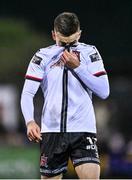28 October 2022; Darragh Leahy of Dundalk during the SSE Airtricity League Premier Division match between Dundalk and Bohemians at Casey's Field in Dundalk, Louth. Photo by Seb Daly/Sportsfile