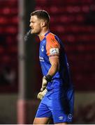 28 October 2022; Drogheda United goalkeeper Colin McCabe during the SSE Airtricity League Premier Division match between Shelbourne and Drogheda United at Tolka Park in Dublin. Photo by Tyler Miller/Sportsfile