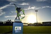 29 October 2022; A general view of the SSE Airtricity Women's National League cup before the SSE Airtricity Women's National League match between Wexford Youths and Shelbourne at Ferrycarrig Park in Wexford. Photo by Eóin Noonan/Sportsfile