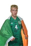 29 October 2022; Luca Cailloce during a Republic of Ireland U16 squad portrait session at the Tower Hotel in Waterford. Photo by Seb Daly/Sportsfile