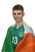 29 October 2022; Matthew Moore during a Republic of Ireland U16 squad portrait session at the Tower Hotel in Waterford. Photo by Seb Daly/Sportsfile