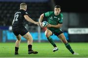 29 October 2022; Tom Farrell of Connacht in action against Keiran Williams of Ospreys during the United Rugby Championship match between Ospreys and Connacht at Swansea.com Stadium in Swansea, Wales. Photo by Chris Fairweather/Sportsfile