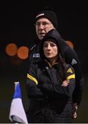 29 October 2022; Underdogs management John Allen, left, and Claire O'connor during the match between TG4 Underdogs and Waterford at the SETU Arena in Waterford. Photo by Seb Daly/Sportsfile