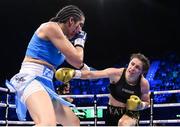 29 October 2022; Katie Taylor, right, and Karen Elizabeth Carabajal during their undisputed lightweight championship fight at the OVO Arena Wembley in London, England. Photo by Stephen McCarthy/Sportsfile