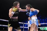 29 October 2022; Katie Taylor, left, and Karen Elizabeth Carabajal during their undisputed lightweight championship fight at the OVO Arena Wembley in London, England. Photo by Stephen McCarthy/Sportsfile